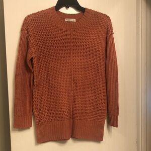 Arizona Jean Company Burnt Orange Crewneck Chunky Knit Sweater